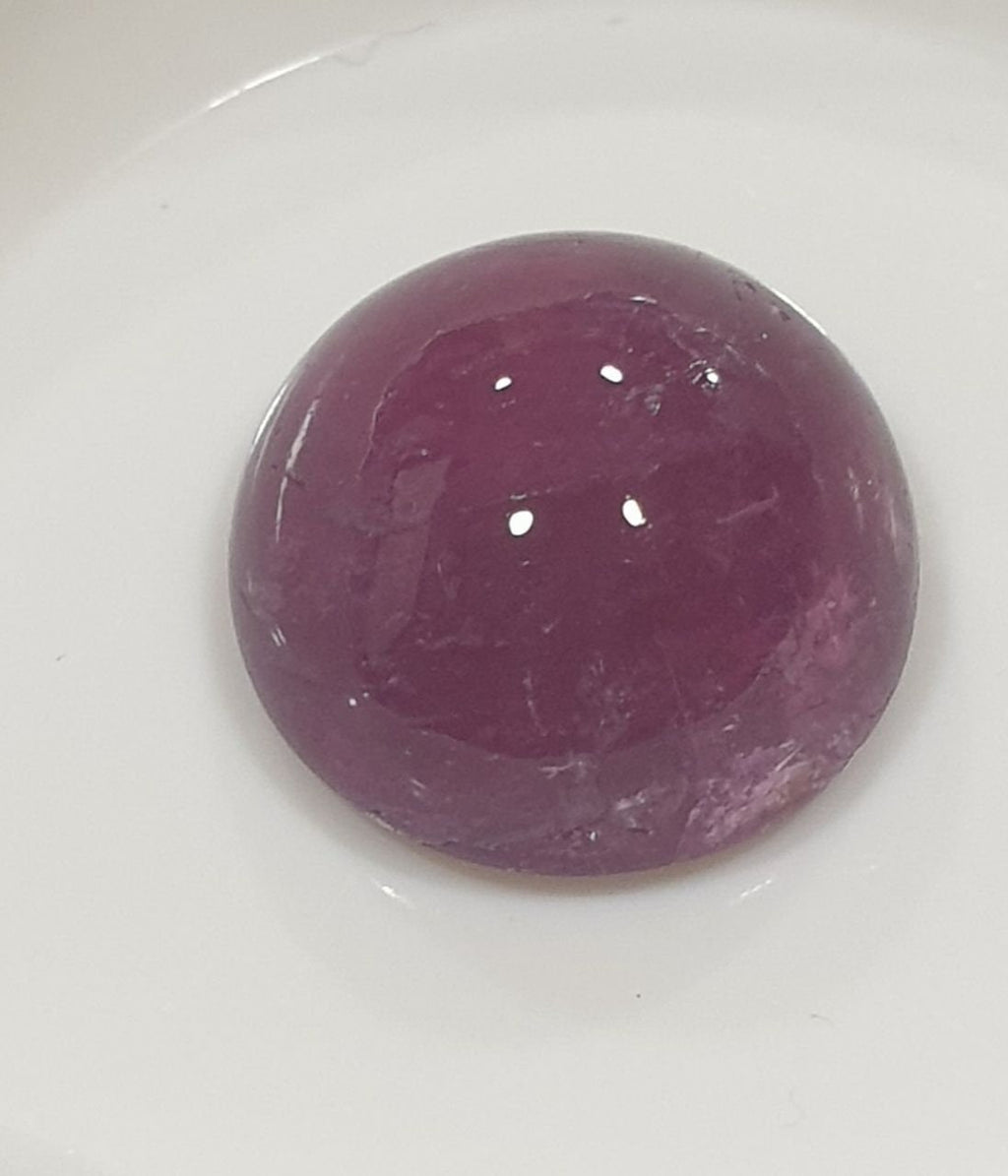 Pink Tourmaline Rubellite Oval Cabochon 12.5x11.5mm 6.2ct Natural Gemstones