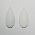 Colgante de ágata blanca natural facetada (1 par) 30 x 13 mm Proveedor mayorista de piedras preciosas Gran gota