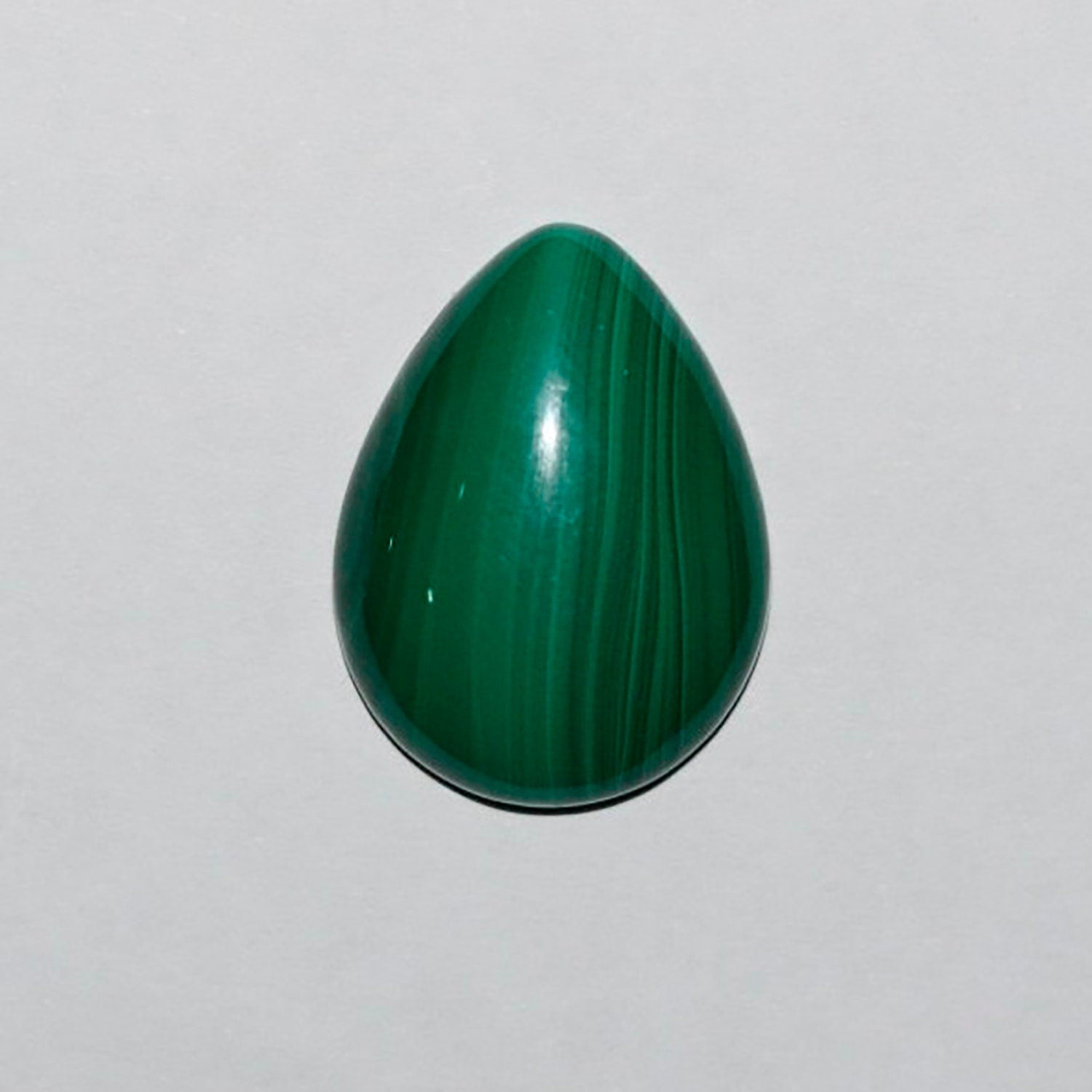 Lote de 4 cabujones de malaquita (4 unidades) de 20 x 15 mm