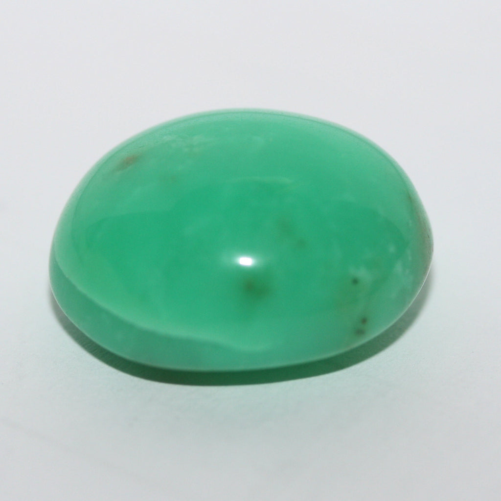 Cabochon ovale de chrysoprase 21x18mm.(32,15ct.).