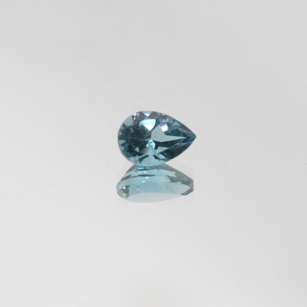 Lote de 4 piezas de topacio azul Londres facetado, gota de 7 x 5 mm (4 piezas)