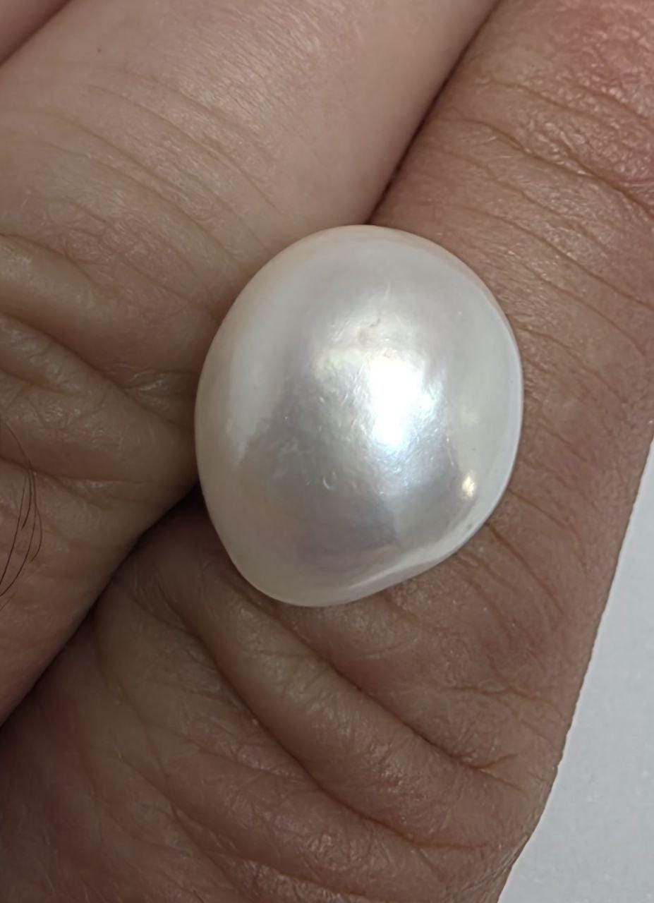Perla de agua dulce barroca sin perforar, con brillo superior AAA, 15 x 13,3 mm (14,7 ct). Perla natural. Precio por unidad. Pendiente de perla.