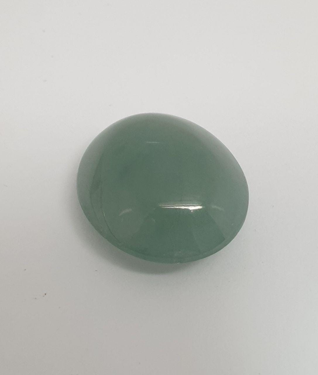 Jadeite Smooth Oval Cabochon 17.2x14.6mm. (14.45ct.) - Wholesale Gemstones- Natural Stones For Jewelry