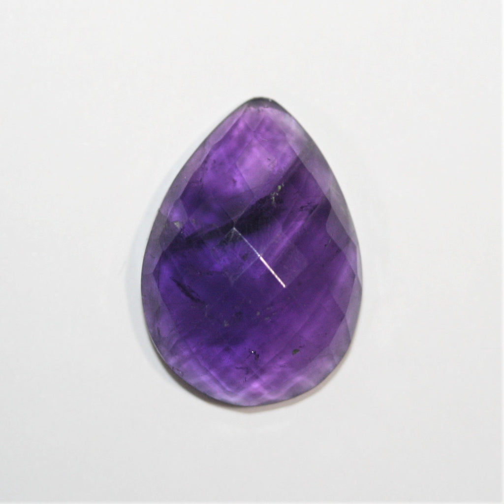 Amethyst Faceted Drop Cabochon 20x15mm. (13.18ct.)