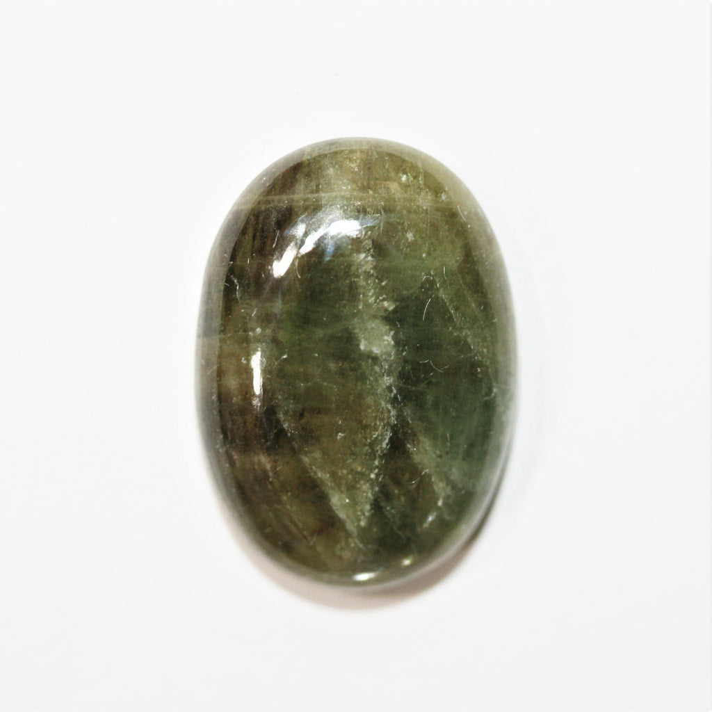 Green Sapphire Oval Cabochon 22x15.3mm. (24.3ct.) - Wholesale Gemstones- Natural Stones For Jewelry