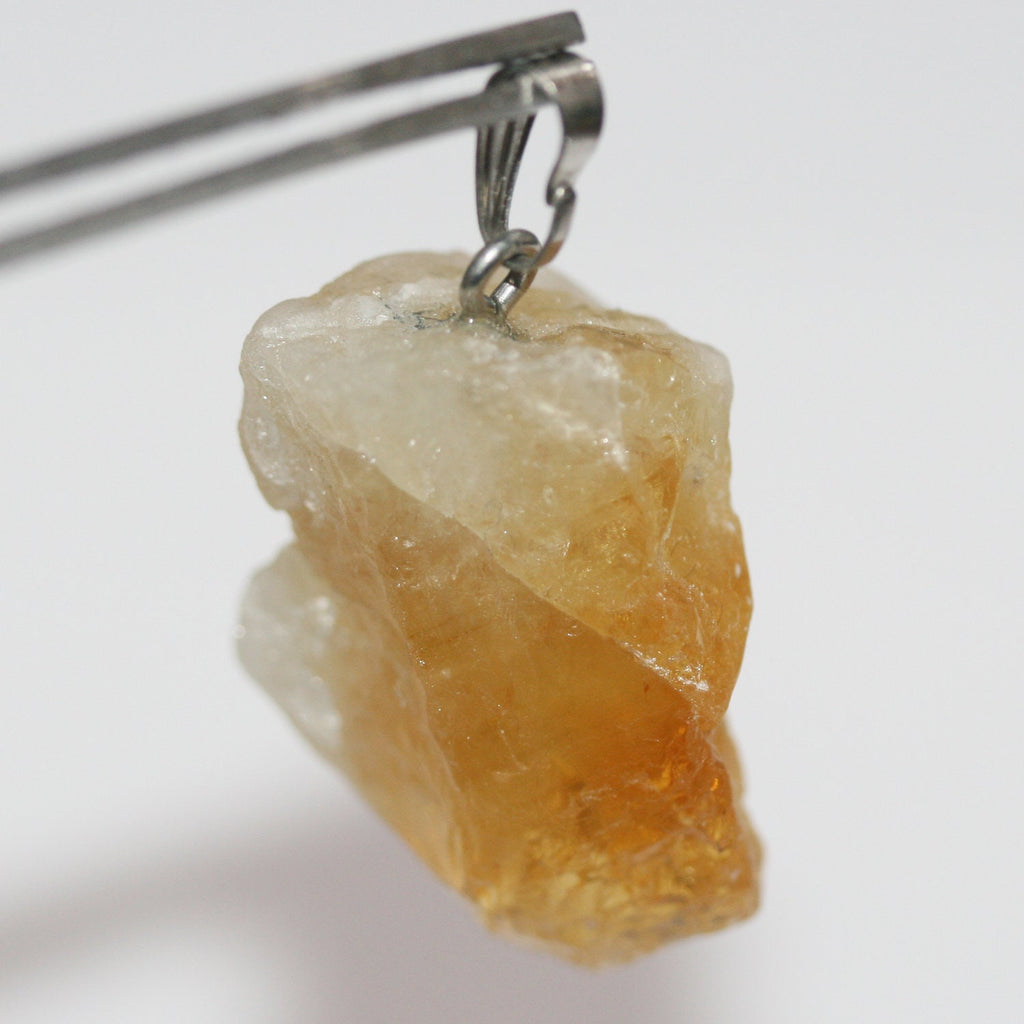 Pendentif en pépite de citrine non polie, 20-25 mm environ (1 pièce)