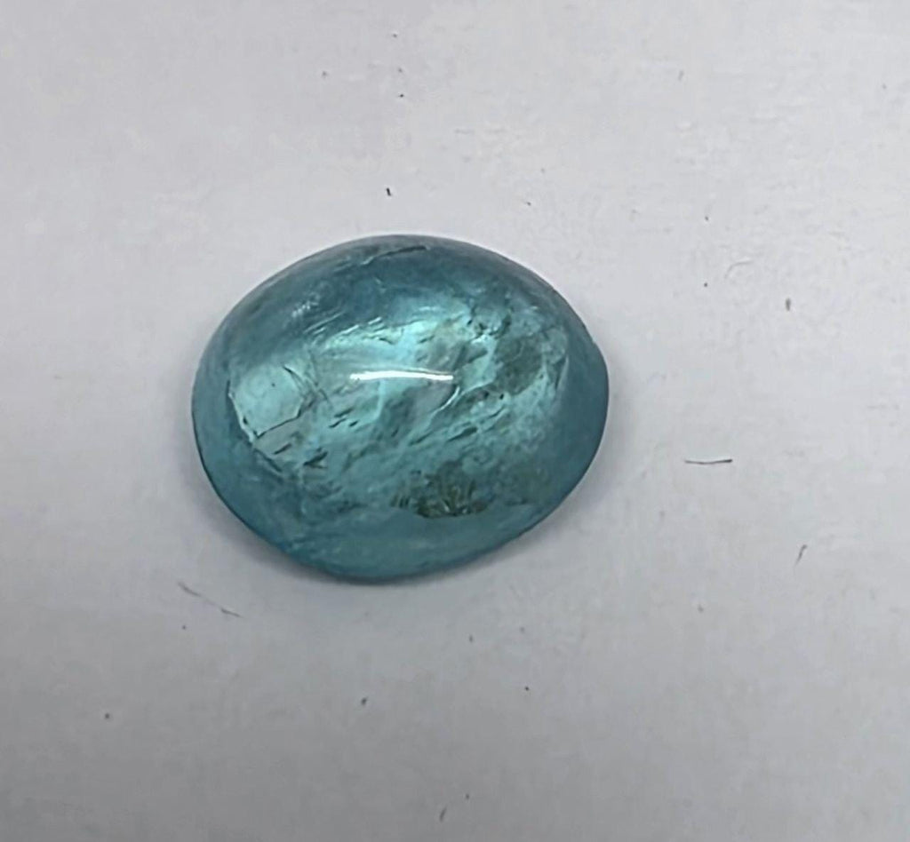 Paraiba  Blue Apatite Cabochon   8x6.5mm.-1.83ct  Deep Electric Blue Color Natural Gemstone - Jewelry  Supplier Cut stone