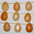 Perles en jade jaune facettées, 38 cm (15 pouces), 30 x 22 mm, longueur 38 cm (15 pouces).