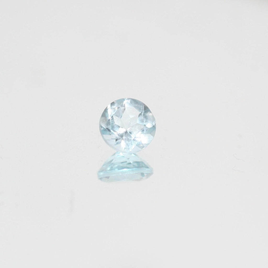 Lote de 8 topacios celestes redondos facetados de 6 mm (8 unidades)