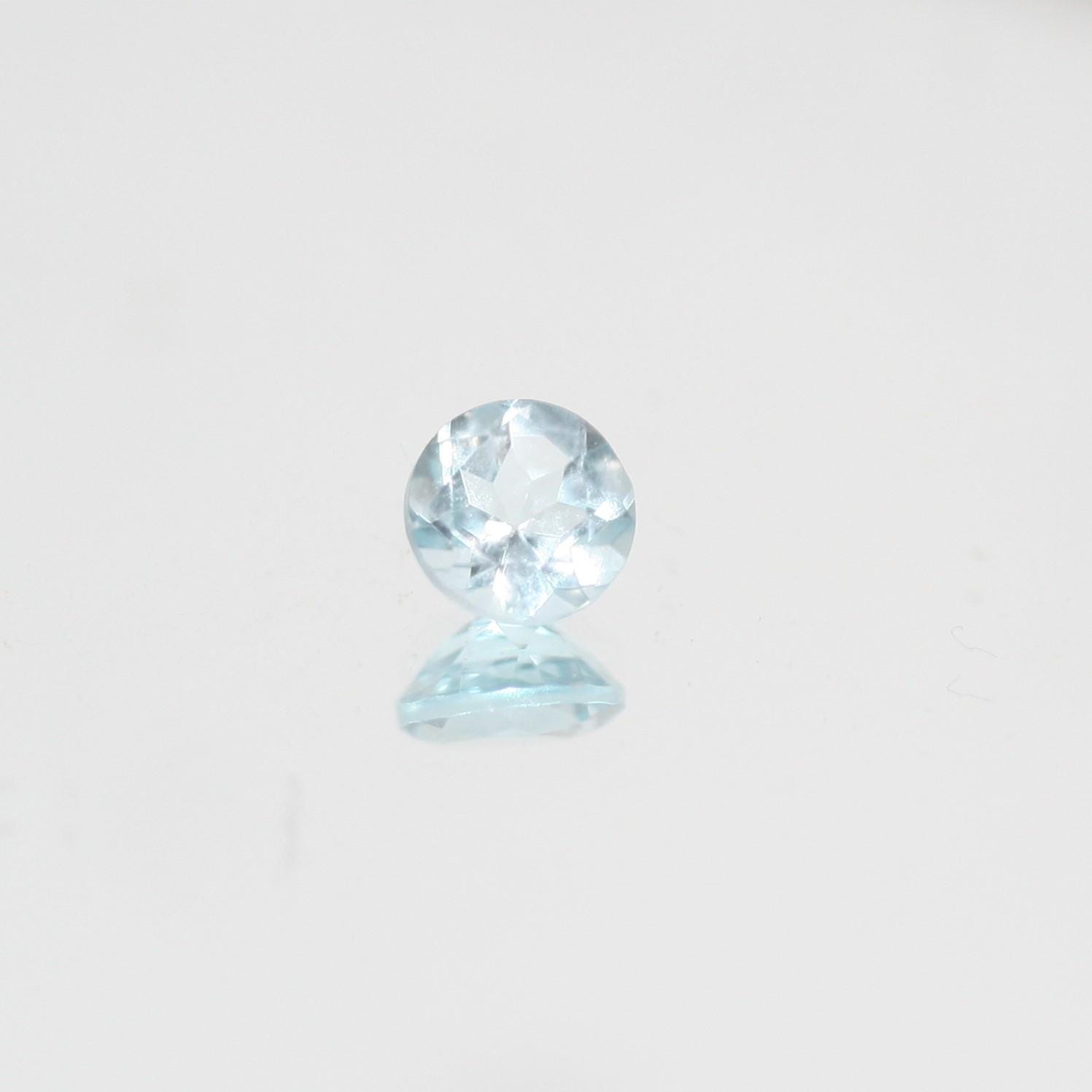 Lote de 8 topacios celestes redondos facetados de 6 mm (8 unidades)