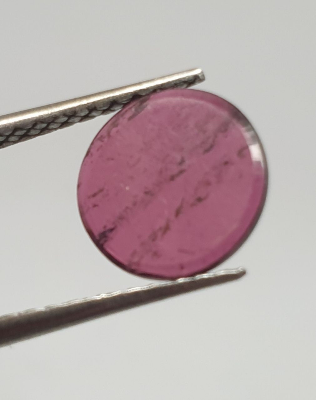 Pink Tourmaline Round Flat Cabochon 8.6mm.(1.03ct.).