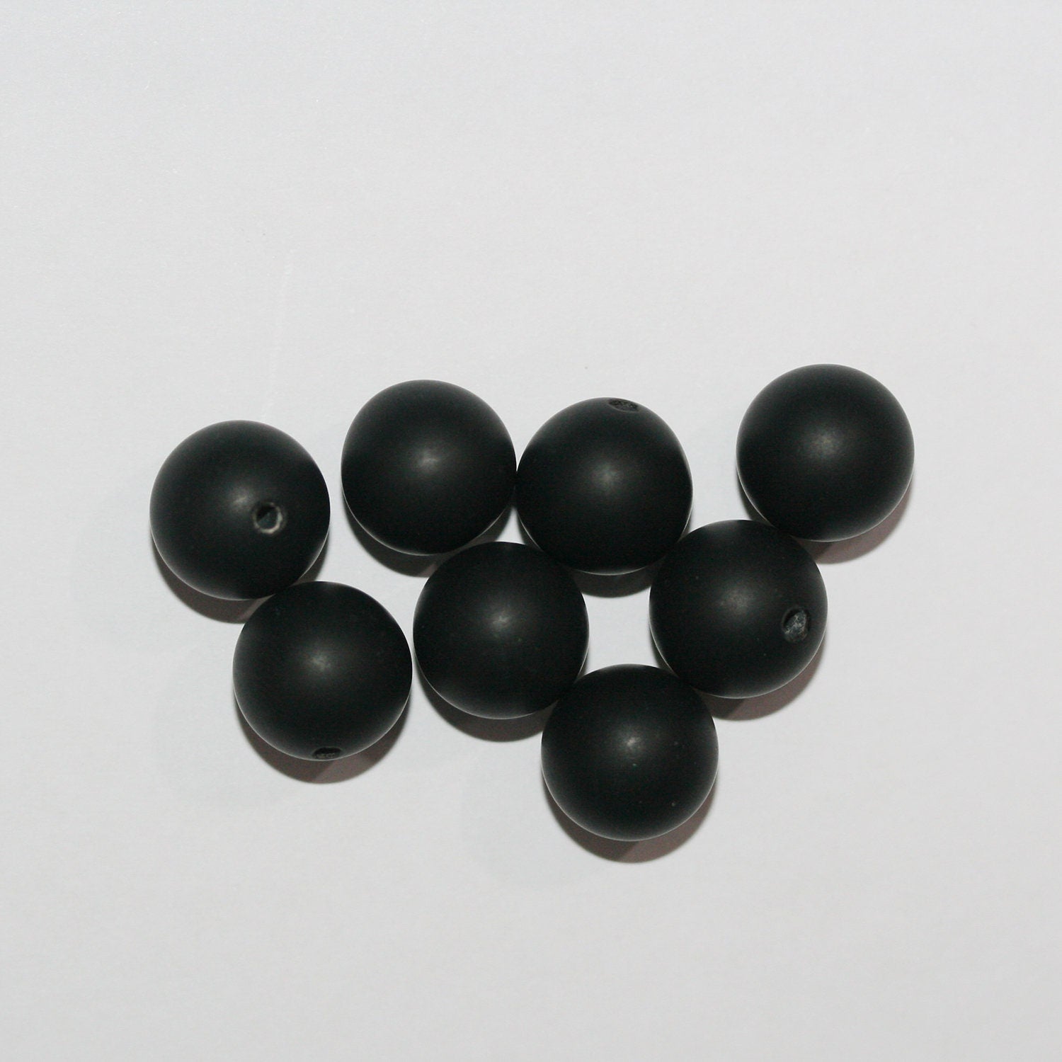 Foret demi-rond en onyx, finition lisse mate, 10 mm (8 pièces)