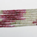 14" St Multi Sapphire Smooth Rondelle Beads 4x3mm.