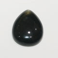 1 Pcs Obsidian Drop Cabochon 24x18mm.Approx.-( 1Pcs)