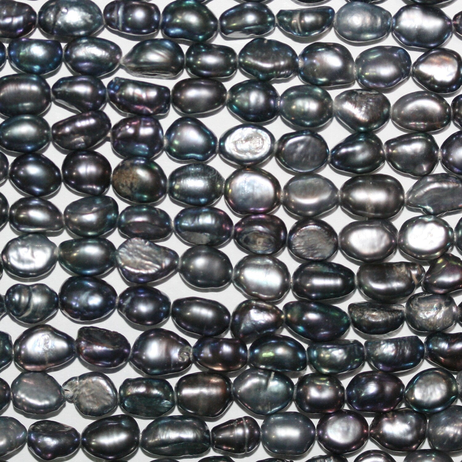 13" St Freshwater Black Baroque Pearl 6-7mm.Approx.-Strand 36cm  -Natural Pearls wholesale Prices