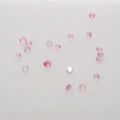 Lote de zafiros rosas facetados redondos de 1 mm. - Paquetes de piedras preciosas - Piedras sueltas al por mayor - Gemas naturales