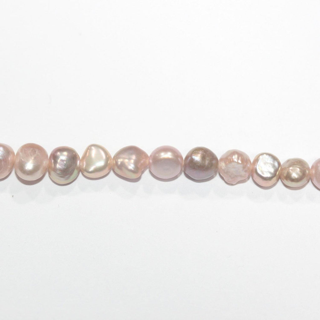 12" St Freshwater Salmon Baroque Pearl Beads 6-7mm Approx.-Strand 36cm. -Natural Pearls wholesale Prices