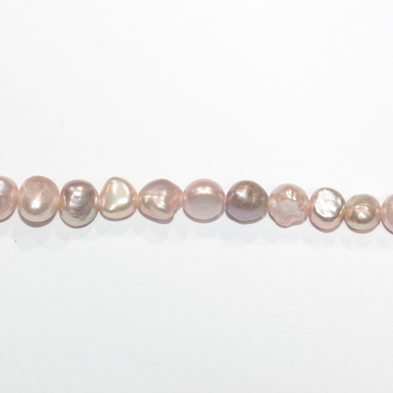 12" St Freshwater Salmon Baroque Pearl Beads 6-7mm Approx.-Strand 36cm. -Natural Pearls wholesale Prices