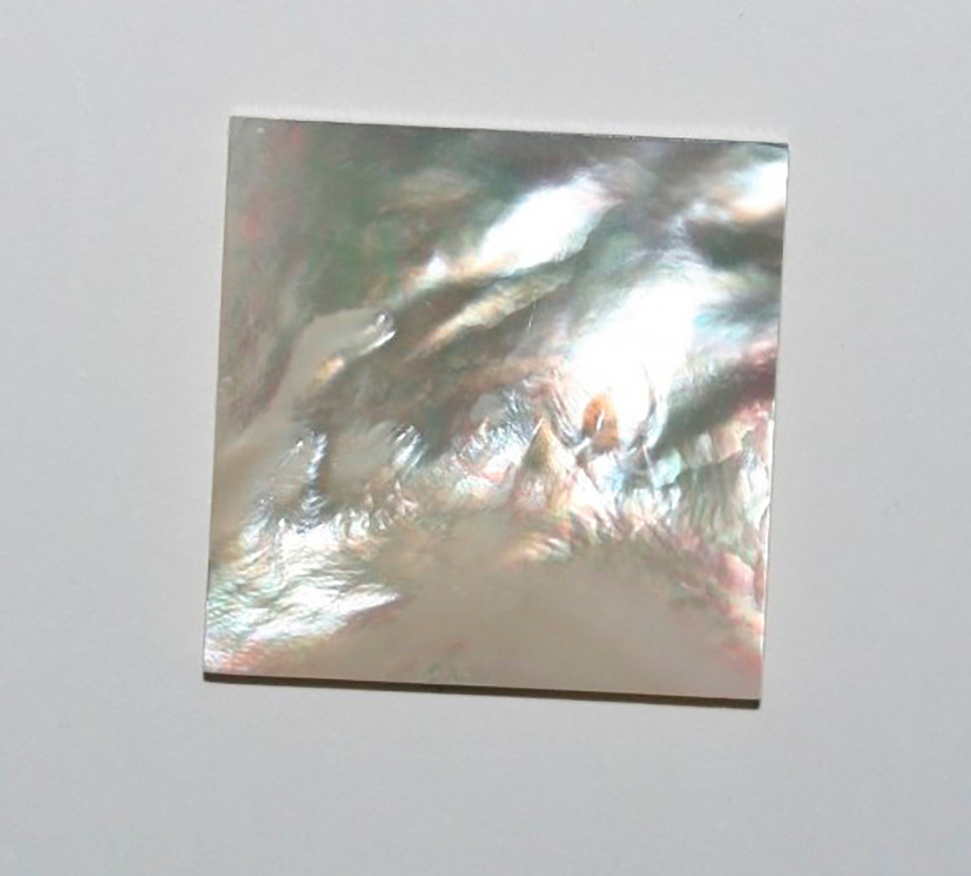 Colgante plano cuadrado MOP de 25 mm (4 piezas)