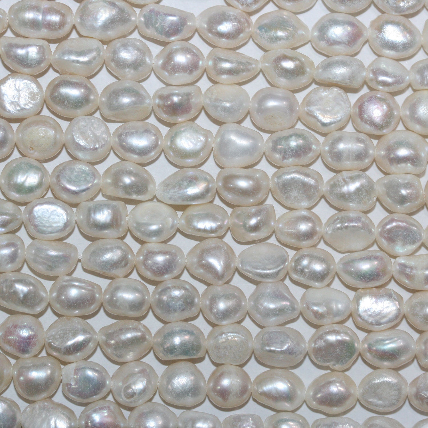 13" St Freshwater Baroque Pearl 8-9mm.-Strand 34cm -Natural Pearls wholesale Prices