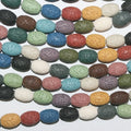 Cuentas de lava multicolor de 16" (12 x 9 mm) - Hilo de 40 cm