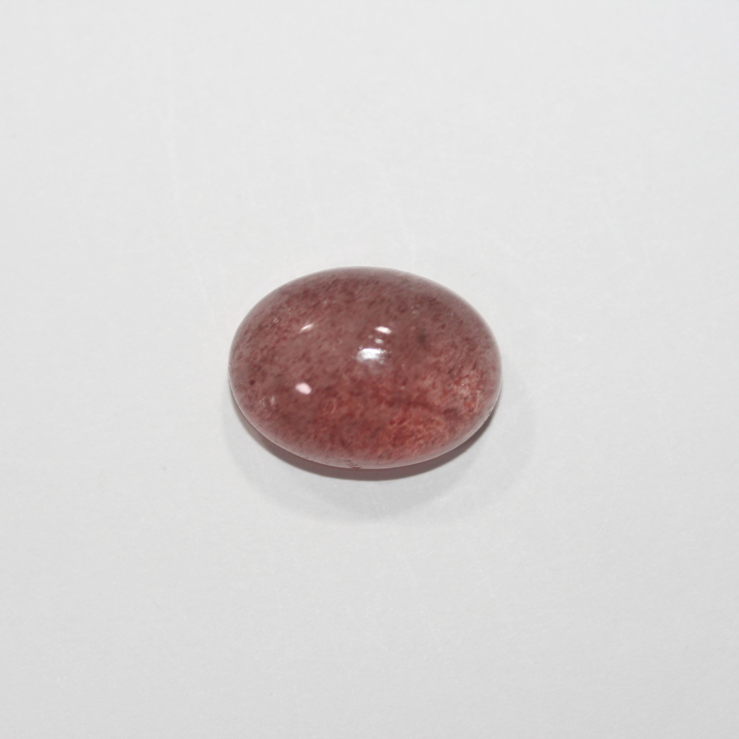 Top Quality Strawberry Quartz Oval Cabochon 20x15mm 21ct Natural Red Quartz - Designer Cabochon