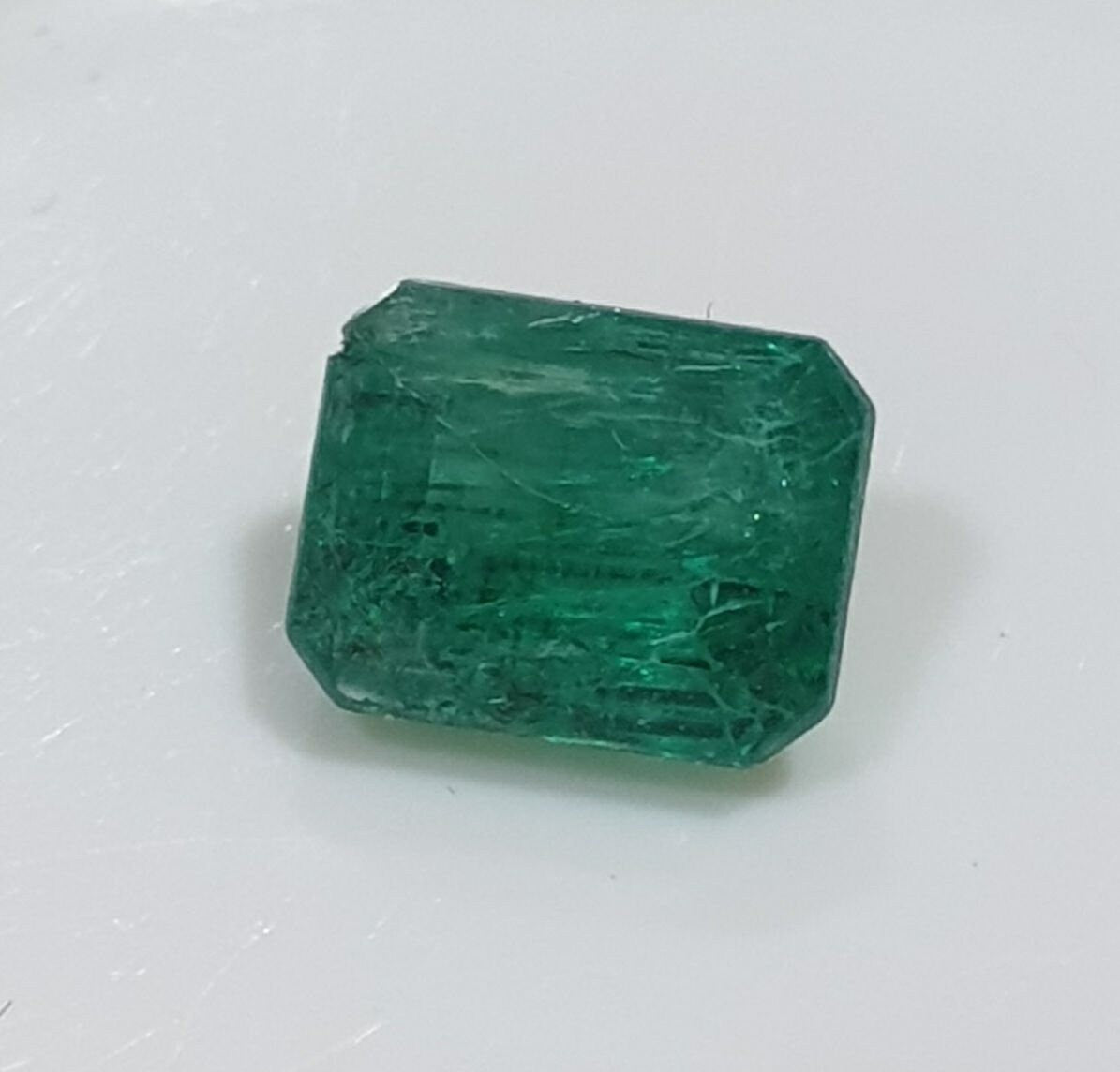 1 Pc Octagon  Natural Emerald From Zambia  6.5X5.2mm 0.98ct- Natural Gemstone- Emerald Cut
