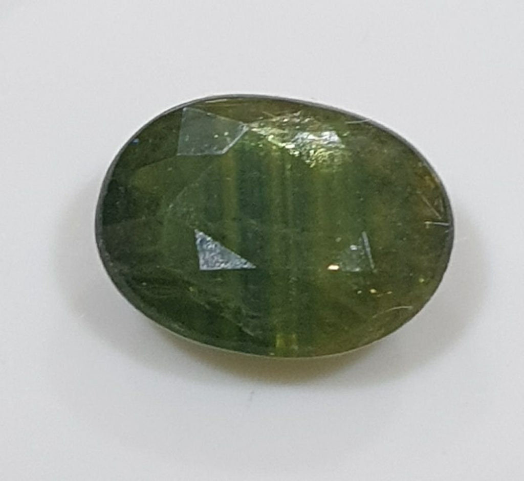 1 Pc Natural Rare Color Green  Sapphire  Oval 8.2x6.4mm 1.77 cts Cut- Wholesale Gemstones- Natural Stones For Jewelry