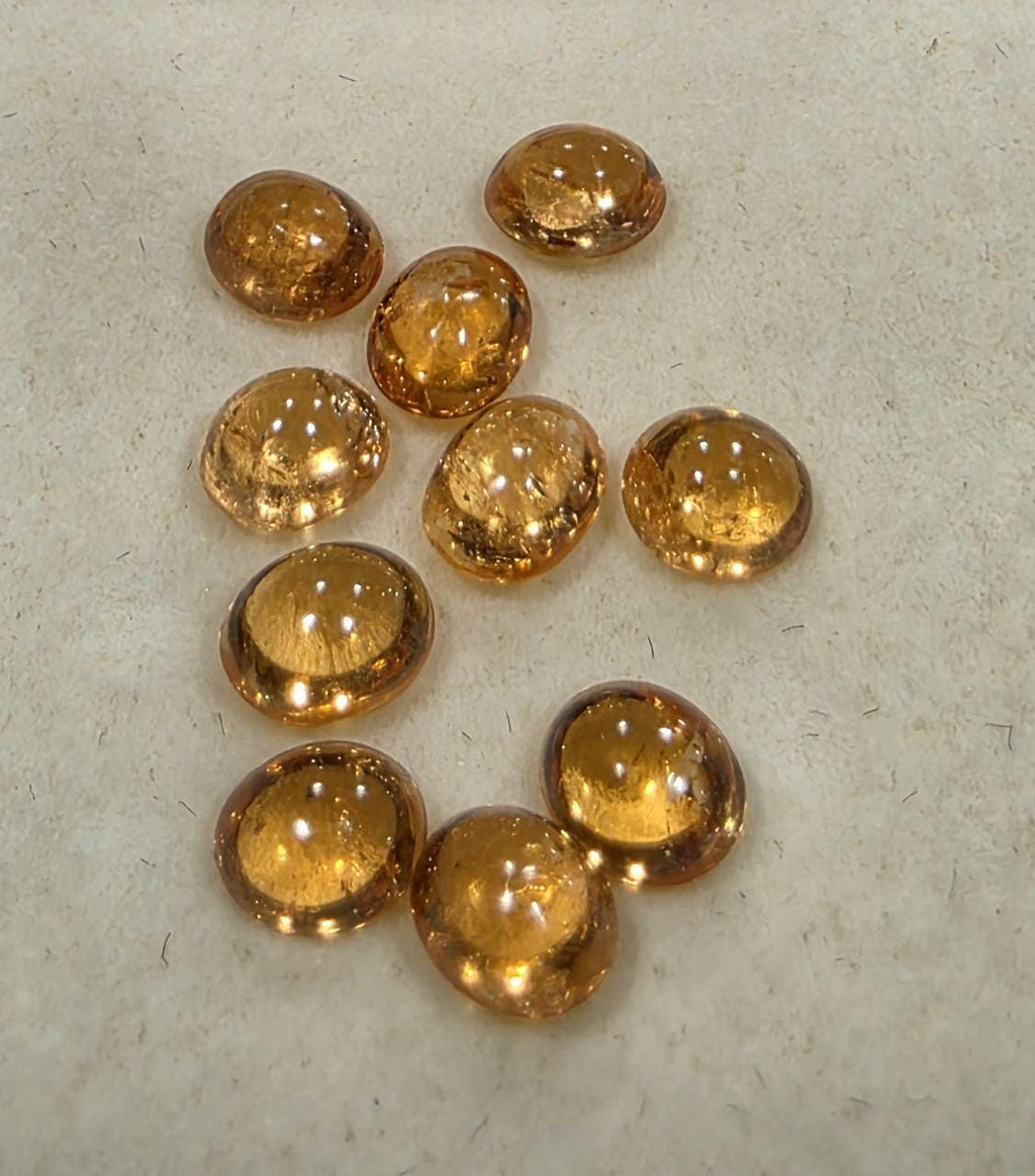 10 Pcs Lot Spessartine Garnet Smooth Oval 5x4mm. Natural Gems