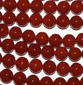 Perles rondes lisses en cornaline de 15 pouces (10 mm) - Fil de 39 cm