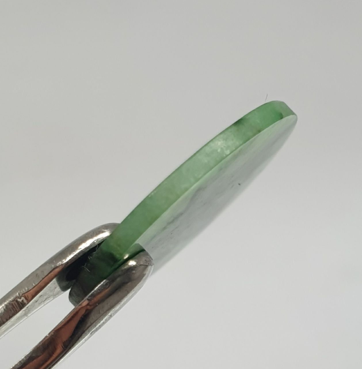 Myanmar Natural Jade / Burmese  Jade Round Flat Disk Cabochon 34.4mm -3mm Thickness-