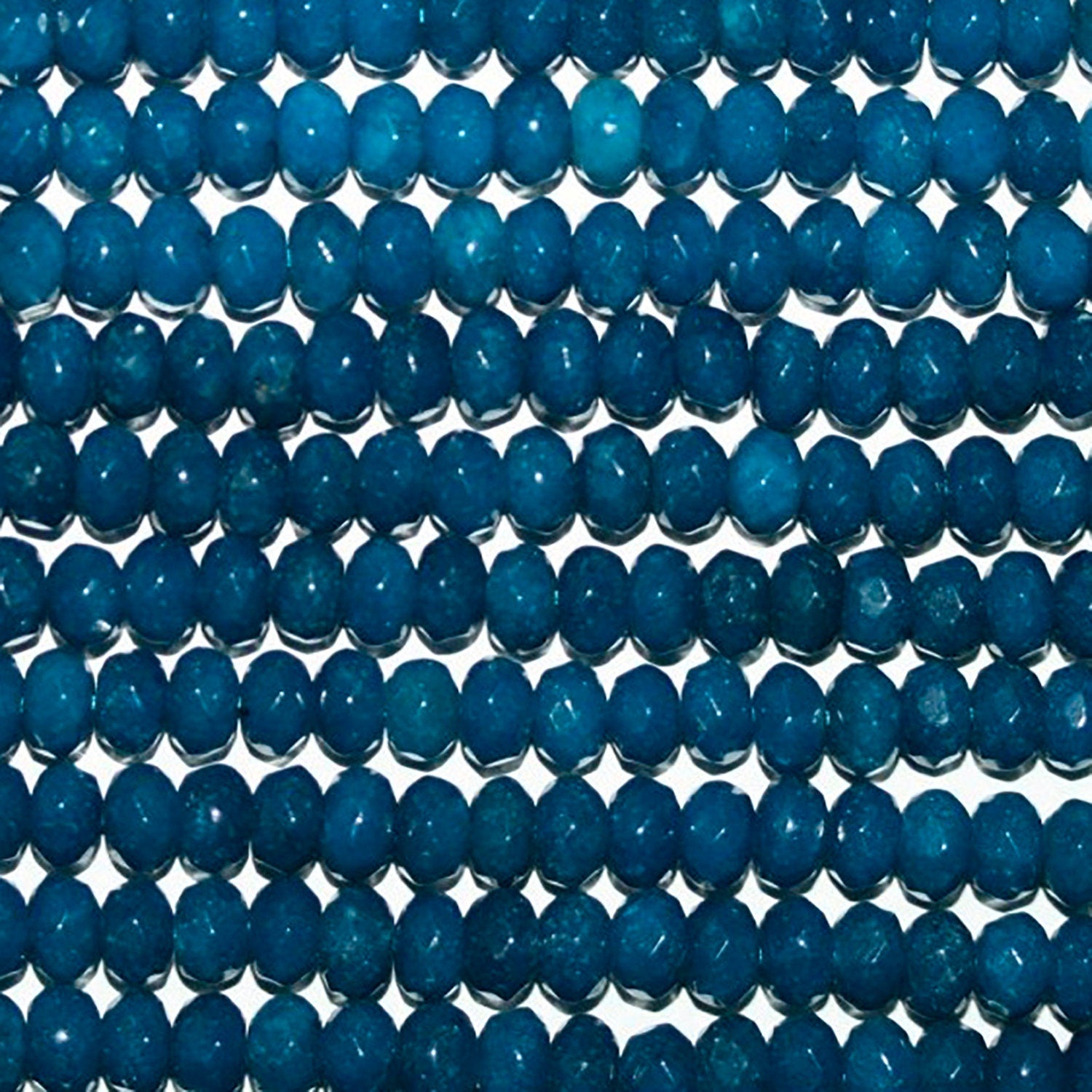 Perles rondelles à facettes en jade bleu St, 40 cm (16 pouces), 6 x 4 mm, longueur 40 cm (16 pouces).