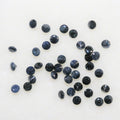 Lote de Zafiro Azul Redondo Facetado de 2 mm - Lote de 2 Quilates