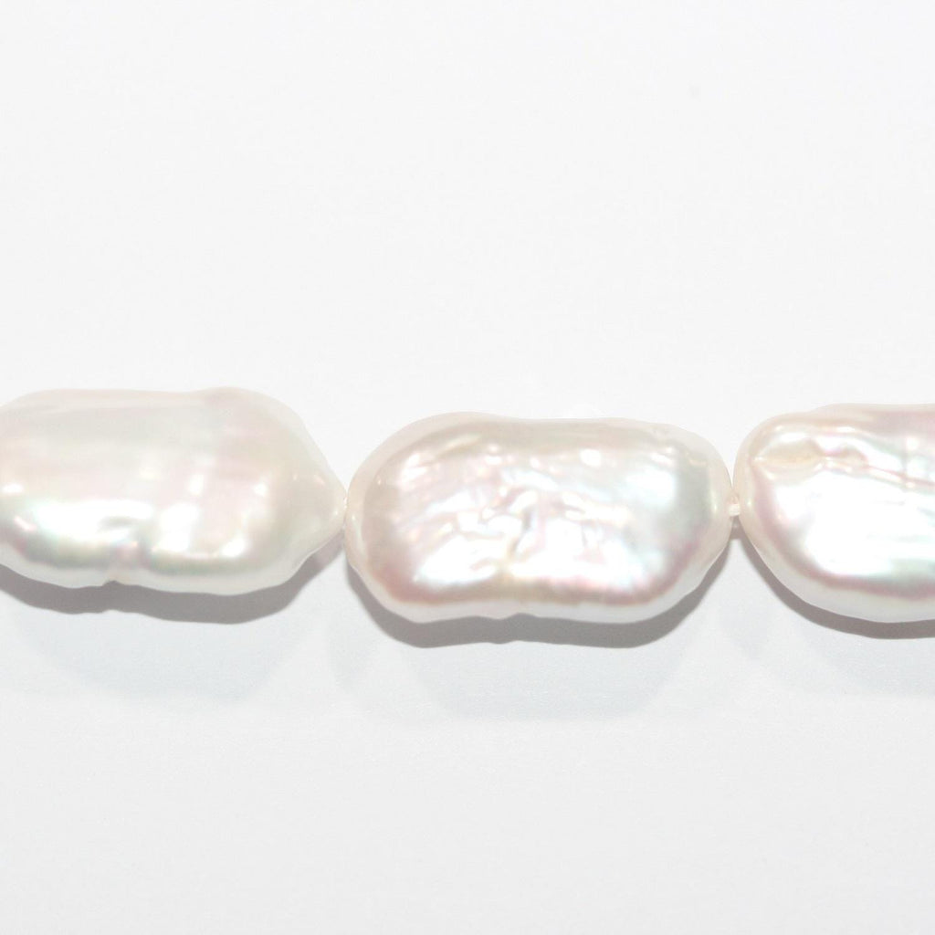 Perlas de 17" en forma de fantasía, 18 x 12 mm, tira de 41 cm, perlas naturales, precios al por mayor.