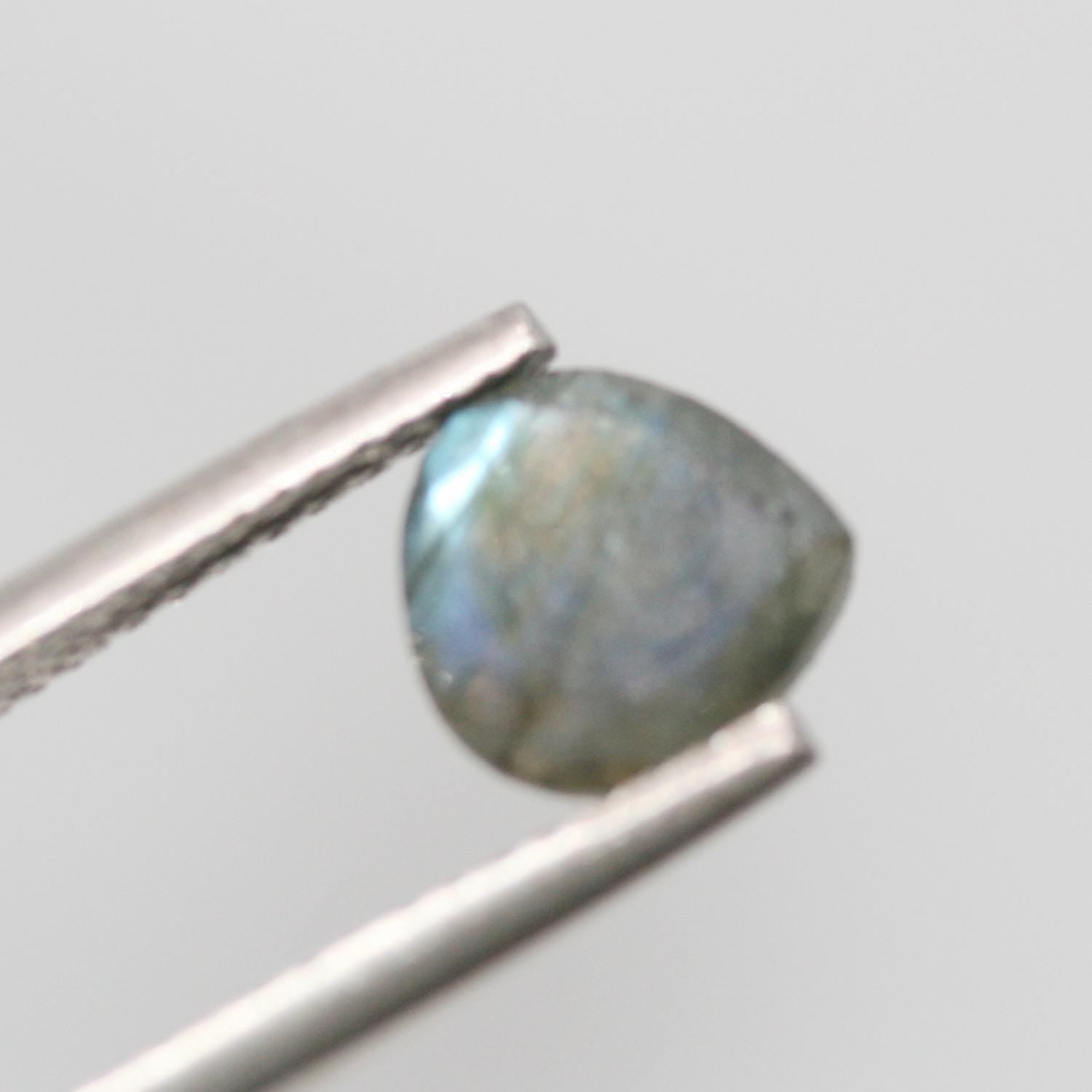 10 Pcs Lot Labradorite Faceted Drop 8mm. (10 Pcs.).