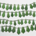 6" St Serpentine Faceted Stick Beads 13x7mm.-Hilo 15cm.
