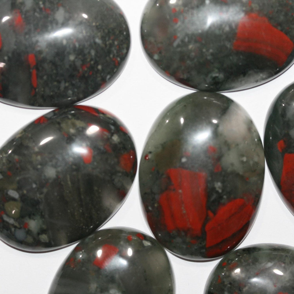 BIG 1 Pcs Heliotrope Oval Smooth Cabochon 40x30mm