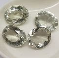 Lote de 4 piezas de prasiolita facetada ovalada de 11 x 9 mm (4 piezas) - Artículo 195LO