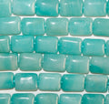 Cuentas rectangulares lisas de amazonita de 16" (14 x 10 mm) - Hilo de 40 cm