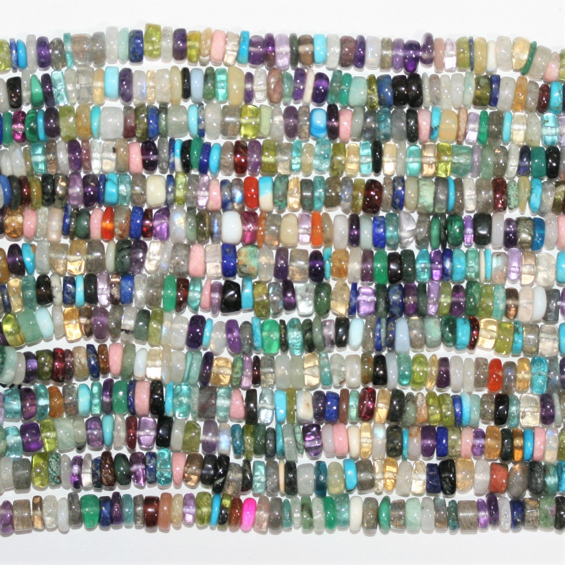 16" St Multi Stone Discos Lisos Perlas 5x2mm.-Hilo 40cm.