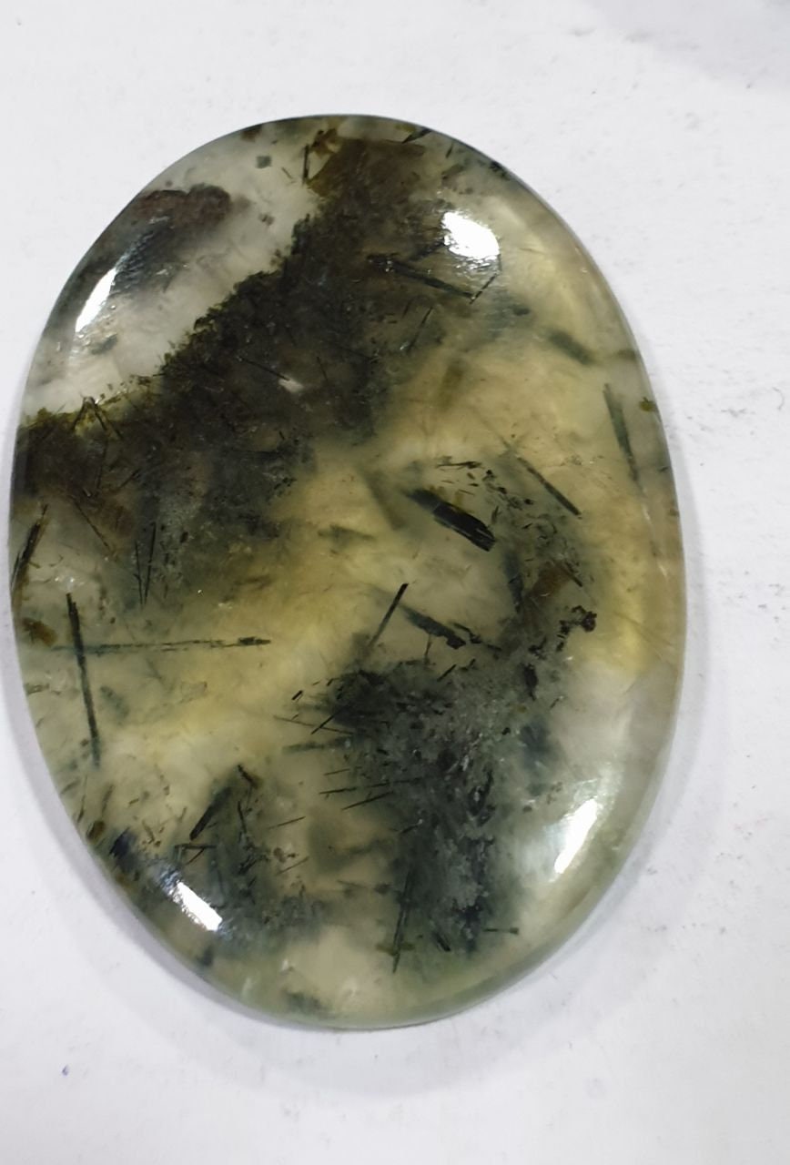 Huge  Natural Prehnite  Oval Cabochons 114ct  53x36mm -Gemstone Parcels-Loose Stones Wholesale Price