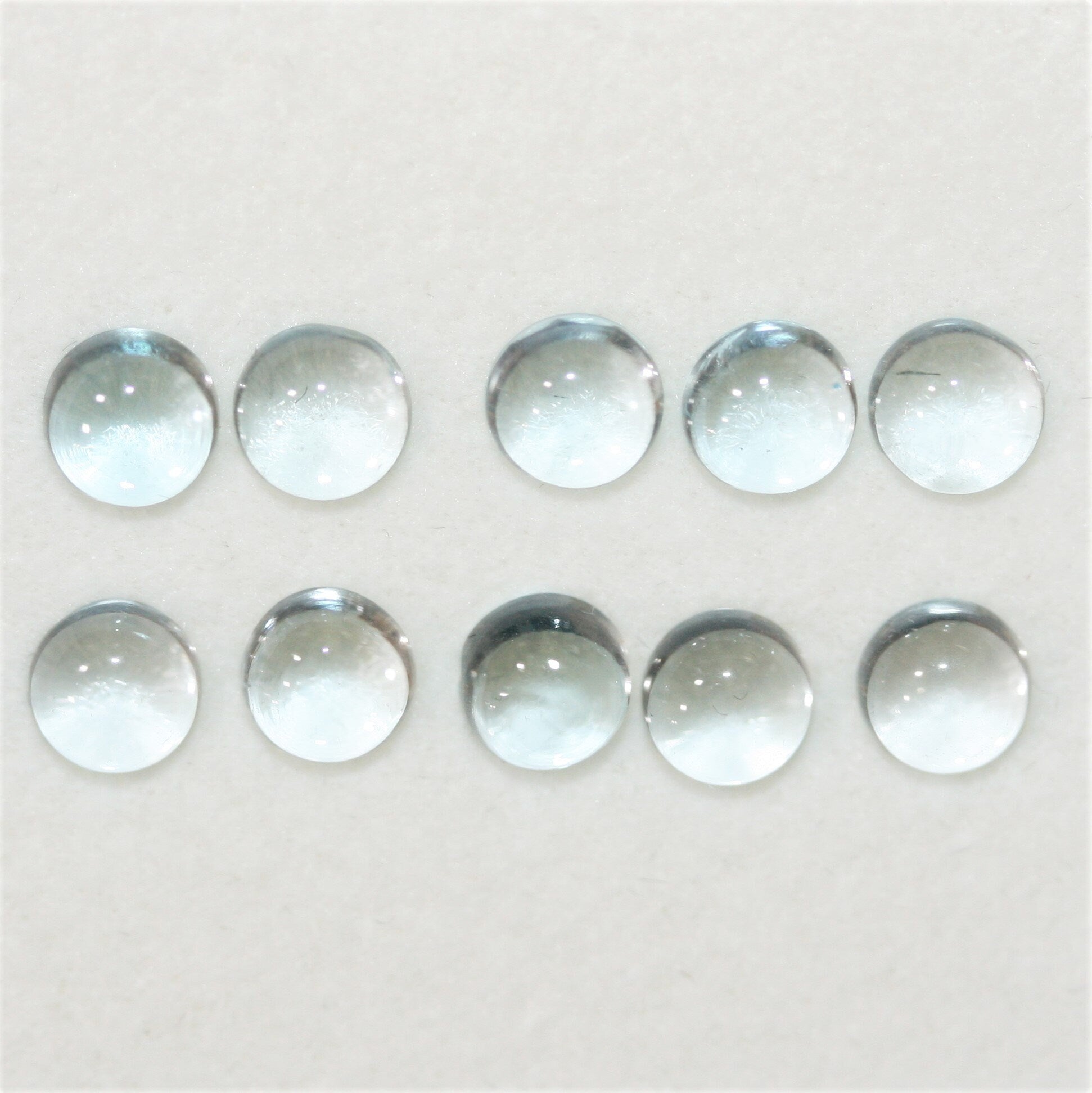 Sky Blue Topaz Smooth Round Cabochons Lot 5mm.- 10 Pieces