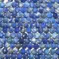 Perles rondes à facettes en lapis-lazuli de 15 pouces, 6 mm - Fil de 39 cm.