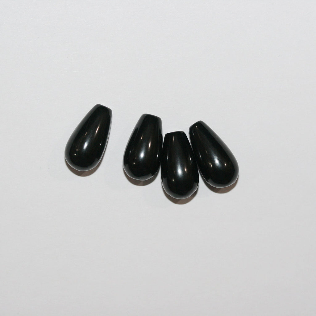 Lote de 4 piezas de aros lisos perforados a chorro, 15 x 8 mm (2 pares) - Artículo 1410