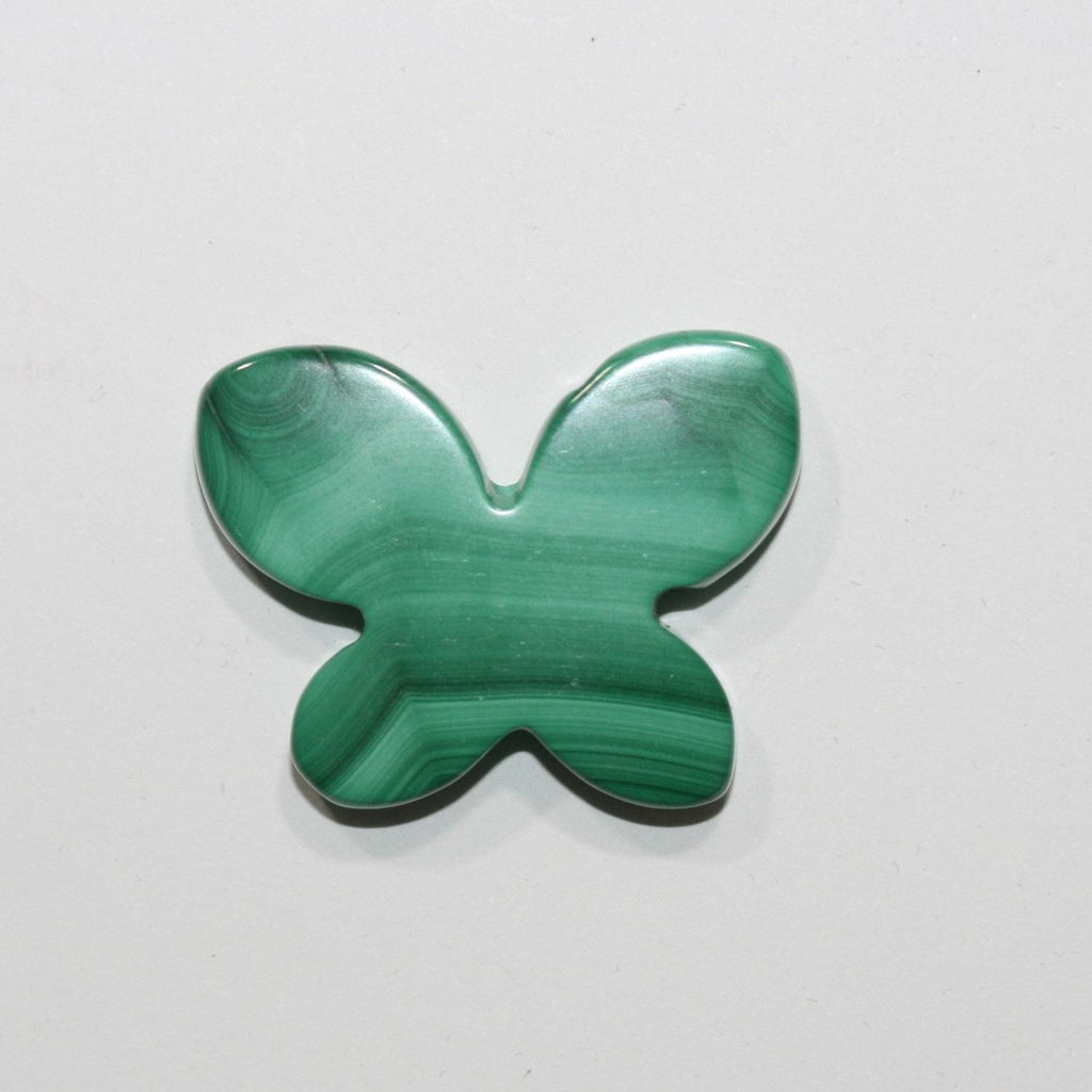 Colgante Mariposa de Malaquita Lisa 30x23mm.- Ref.14807