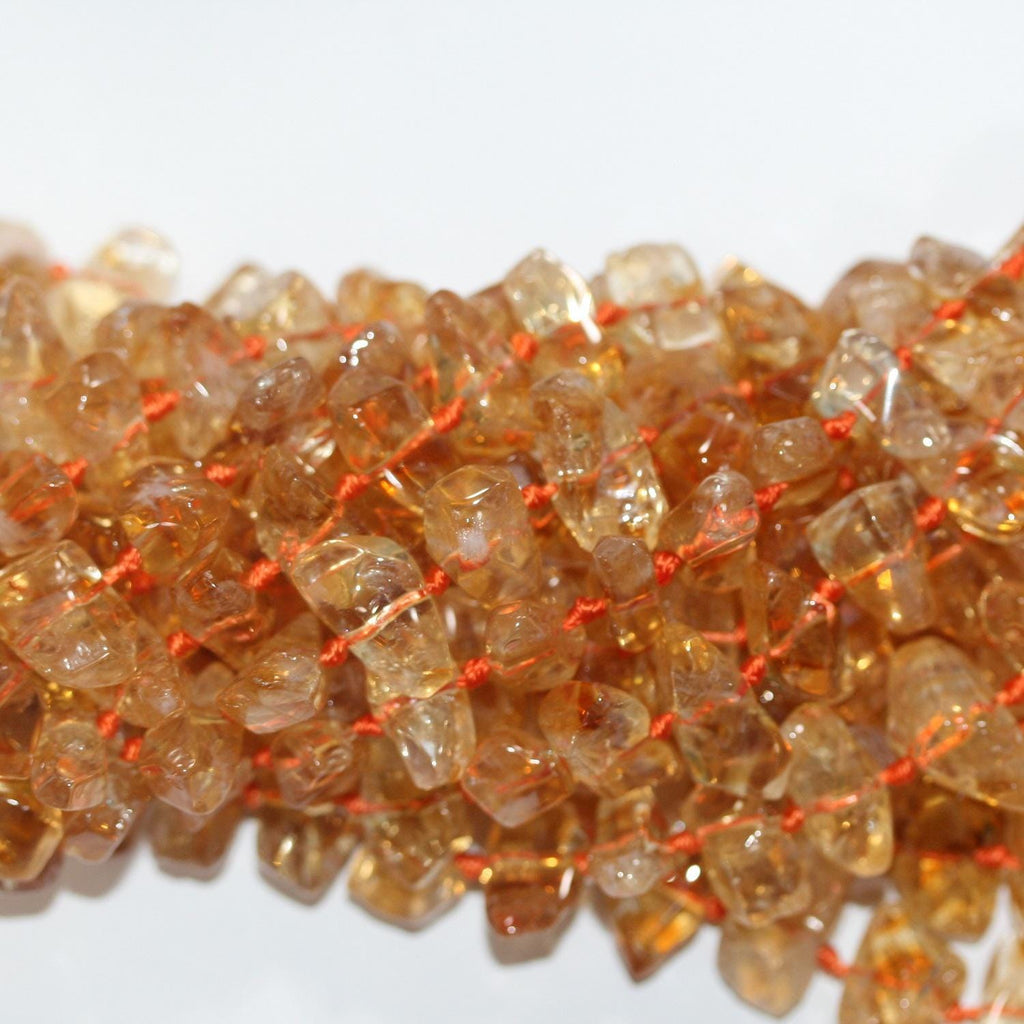 Pointes de citrine St irrégulières à facettes, 15 pouces - Collier de 38 cm - Réf. 14745