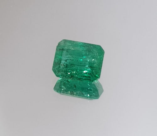 1 Pc Octagon  Natural Emerald From Zambia  6.5X5.2mm 0.98ct- Natural Gemstone- Emerald Cut