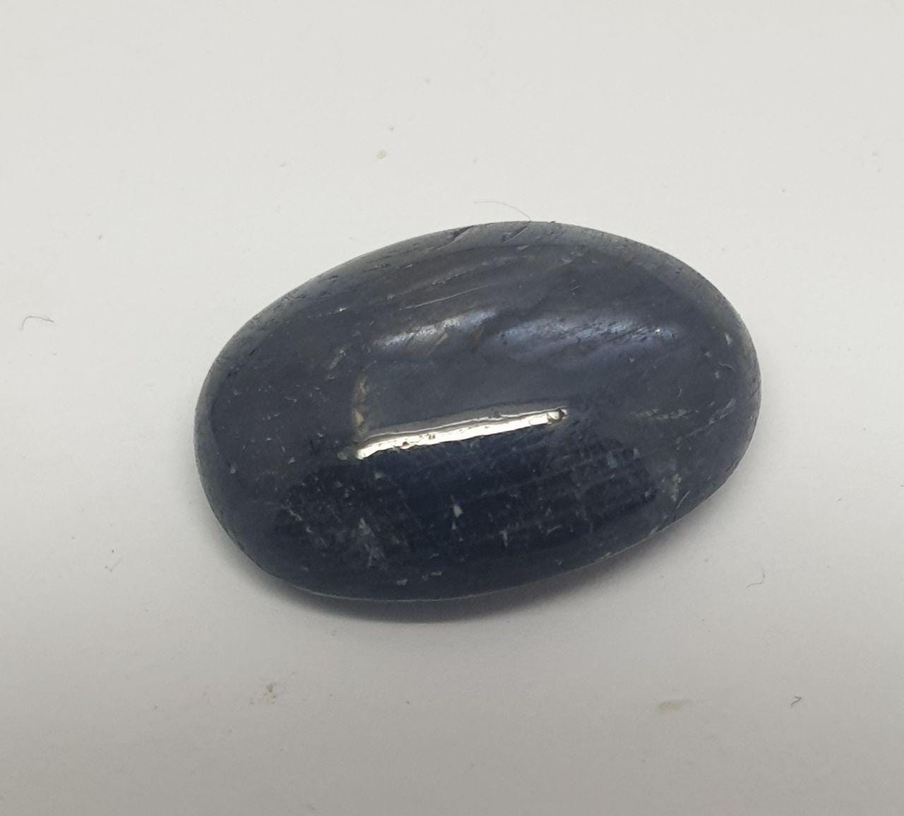 Big Natural Dark Blue Sapphire Oval Cabochon 17.9x13.1mm. (15.7ct.)