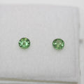 Lot de grenats tsavorites ronds à facettes de 3,5 mm (2 pièces). Vente en gros de pierres précieuses.