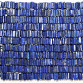 16" Cuentas cuadradas planas lisas de lapislázuli de San 6x2 mm - Hilo de 42 cm.